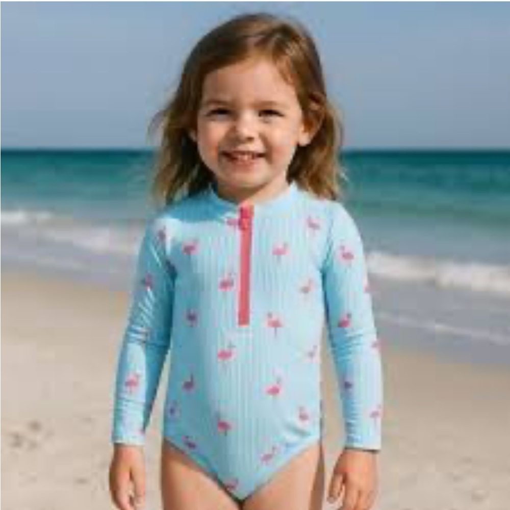 Carter's Blue and Pink Kids Swim One Piece